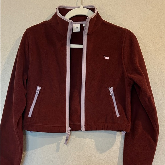 TNA Sweaters - TNA Maroon Fleece Jacket